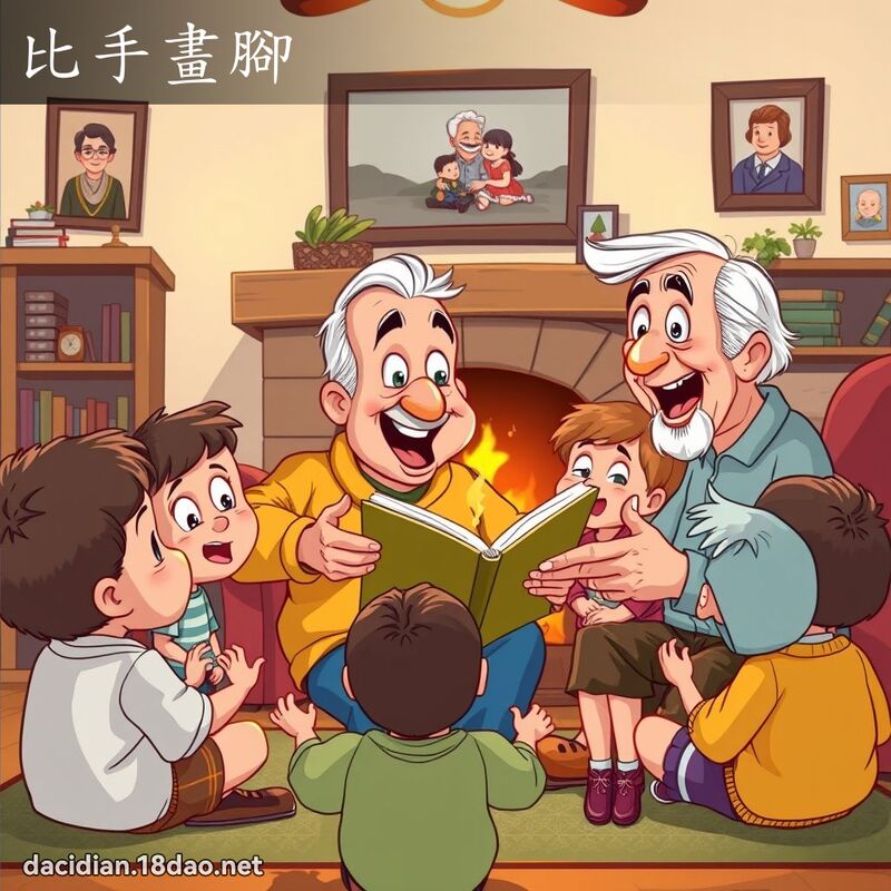 比手画脚 - 国语大辞典配图