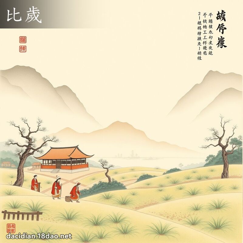 比歲 - 國語大辭典配圖