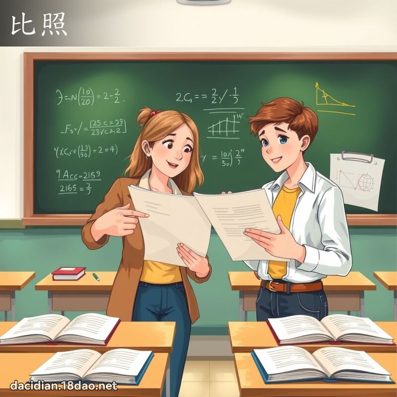 比照 - 国语大辞典配图