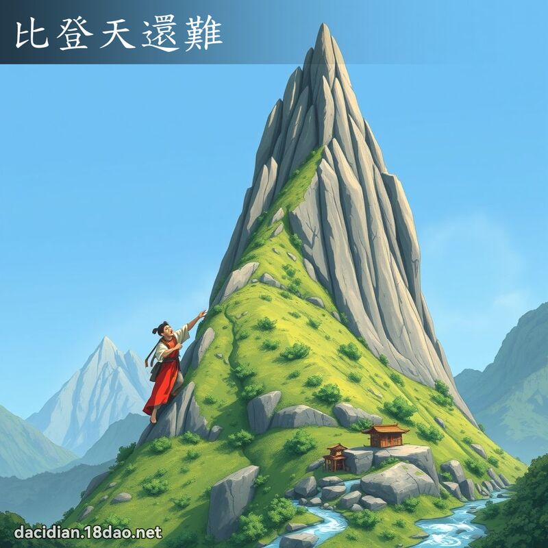比登天还难 - 国语大辞典配图