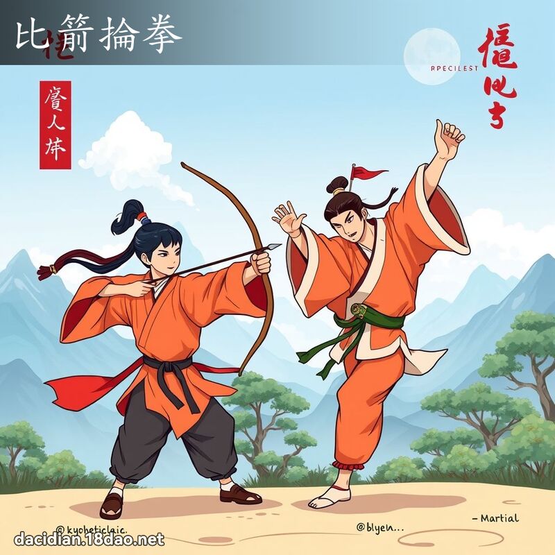 比箭掄拳 - 國語大辭典配圖