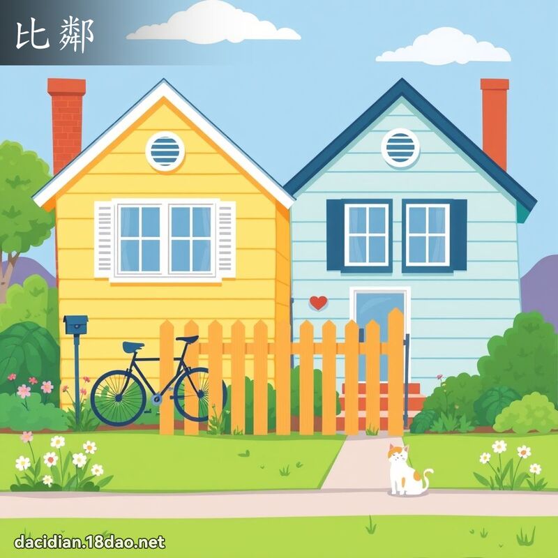 比鄰 - 國語大辭典配圖