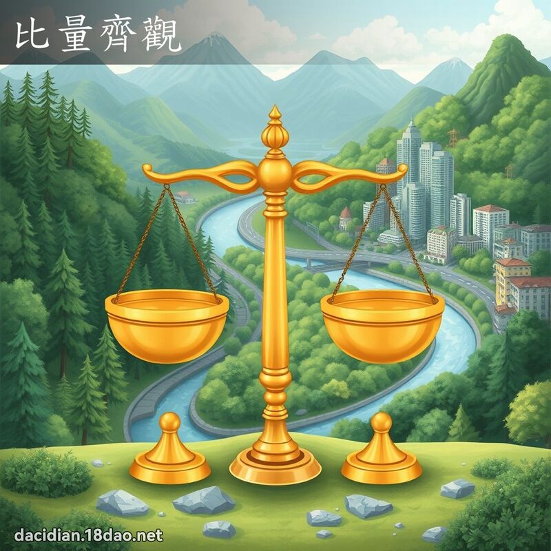 比量齊觀 - 國語大辭典配圖