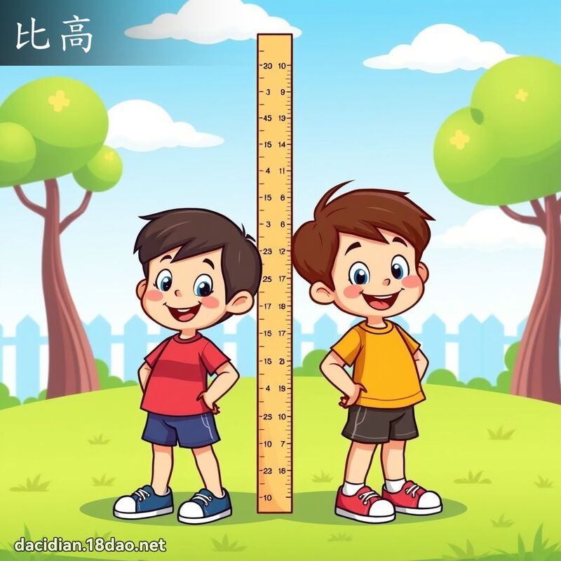 比高 - 國語大辭典配圖