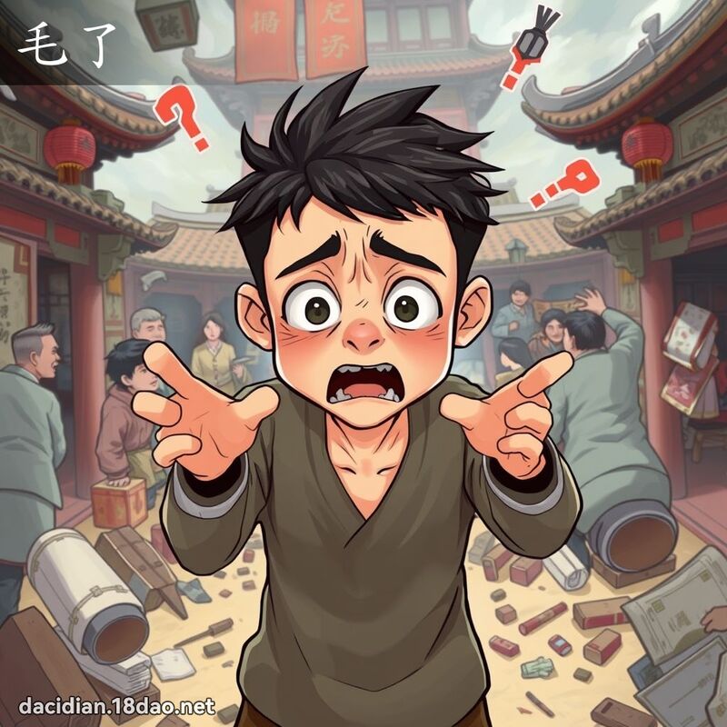 毛了 - 国语大辞典配图