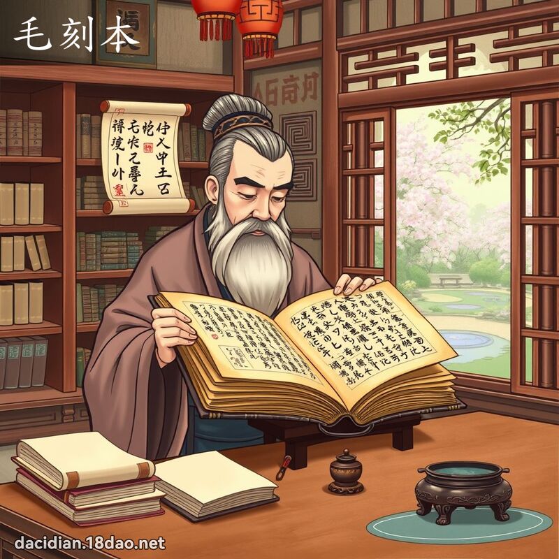 毛刻本 - 國語大辭典配圖