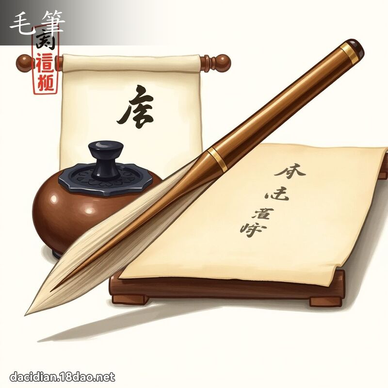 毛笔 - 国语大辞典配图