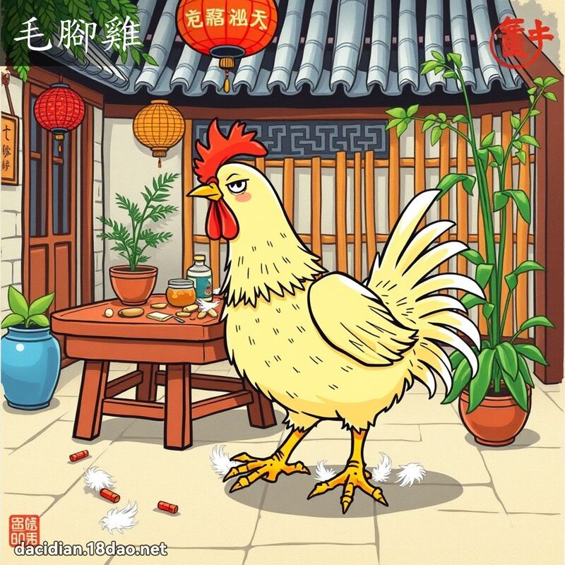 毛腳雞 - 國語大辭典配圖