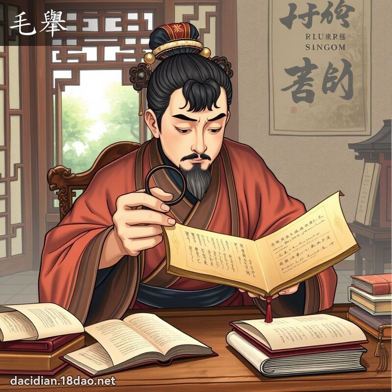 毛舉 - 國語大辭典配圖