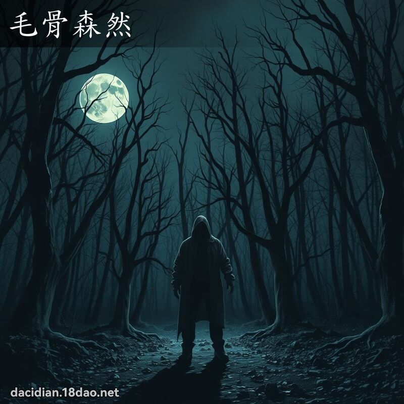 毛骨森然 - 国语大辞典配图