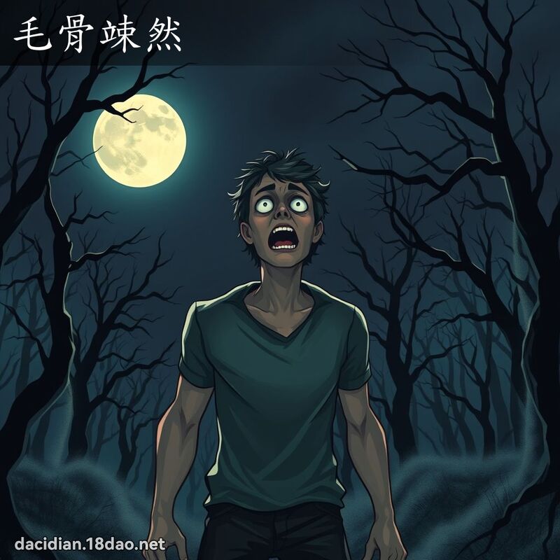 毛骨竦然 - 國語大辭典配圖