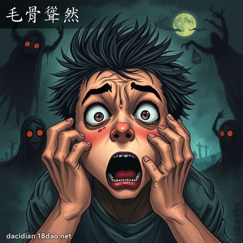 毛骨聳然 - 國語大辭典配圖