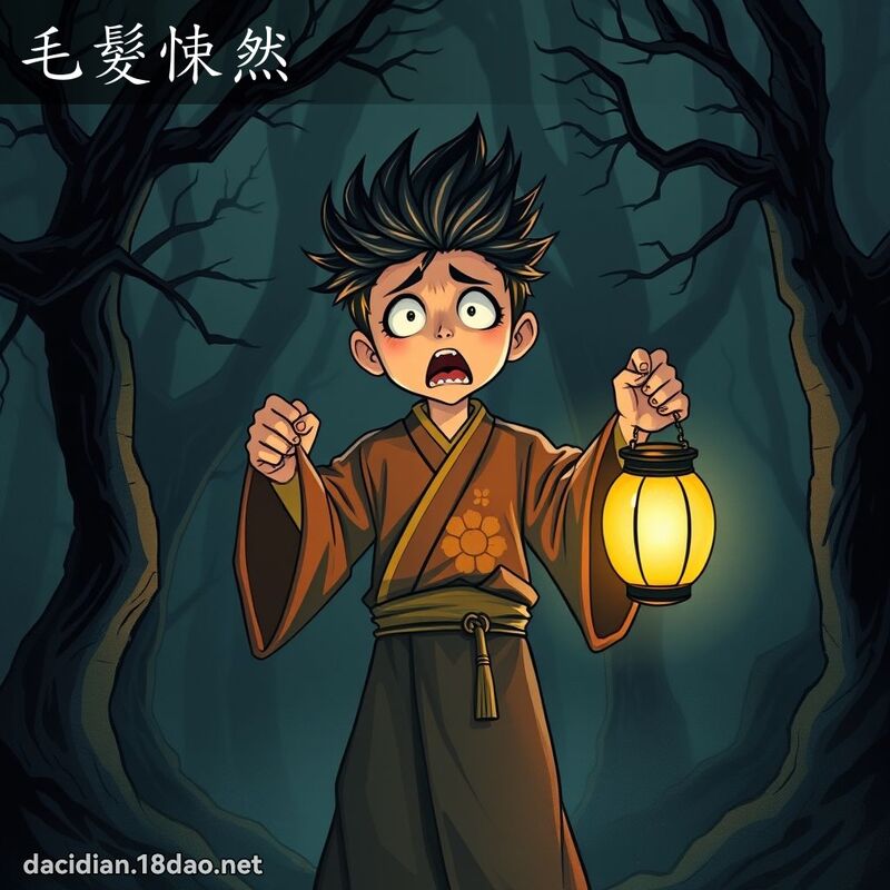 毛发悚然 - 国语大辞典配图