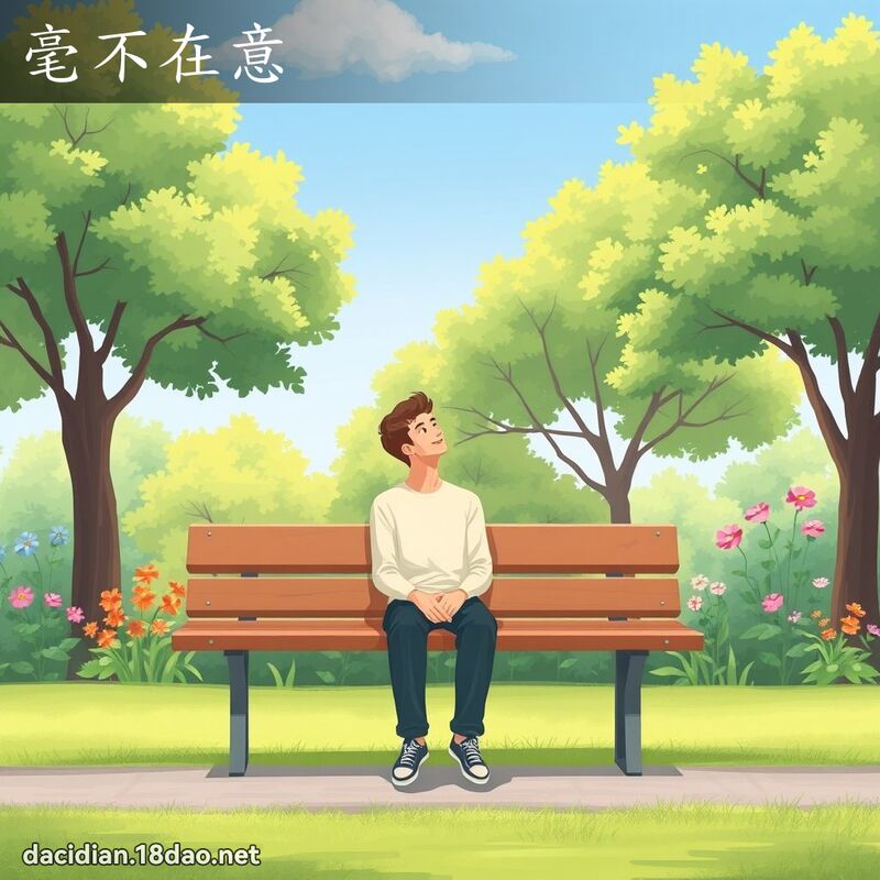 毫不在意 - 國語大辭典配圖