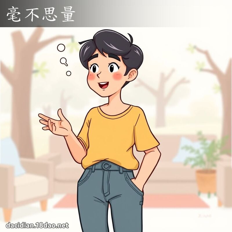 毫不思量 - 國語大辭典配圖