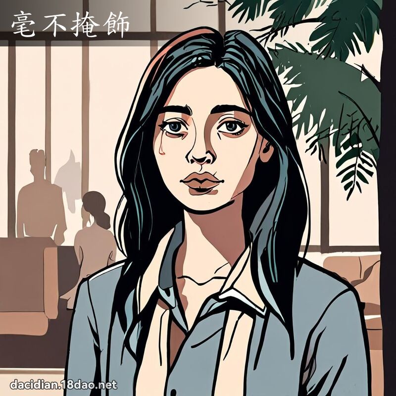 毫不掩饰 - 国语大辞典配图