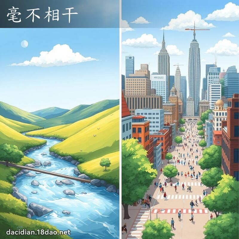 毫不相干 - 國語大辭典配圖