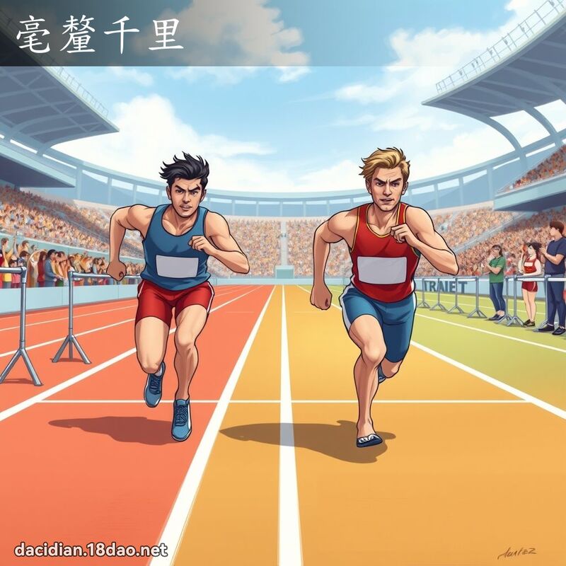 毫釐千里 - 国语大辞典配图