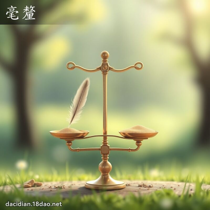 毫釐 - 國語大辭典配圖