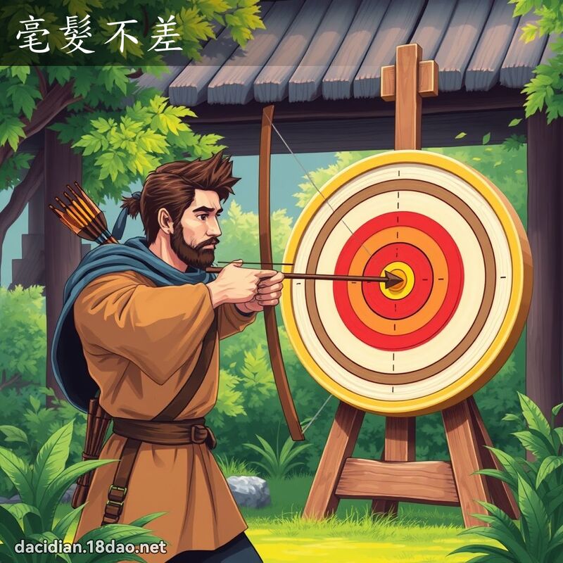毫髮不差 - 國語大辭典配圖