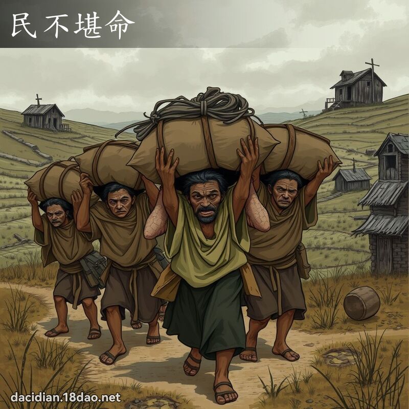 民不堪命 - 国语大辞典配图