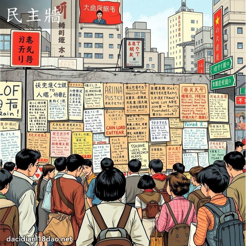 民主牆 - 國語大辭典配圖