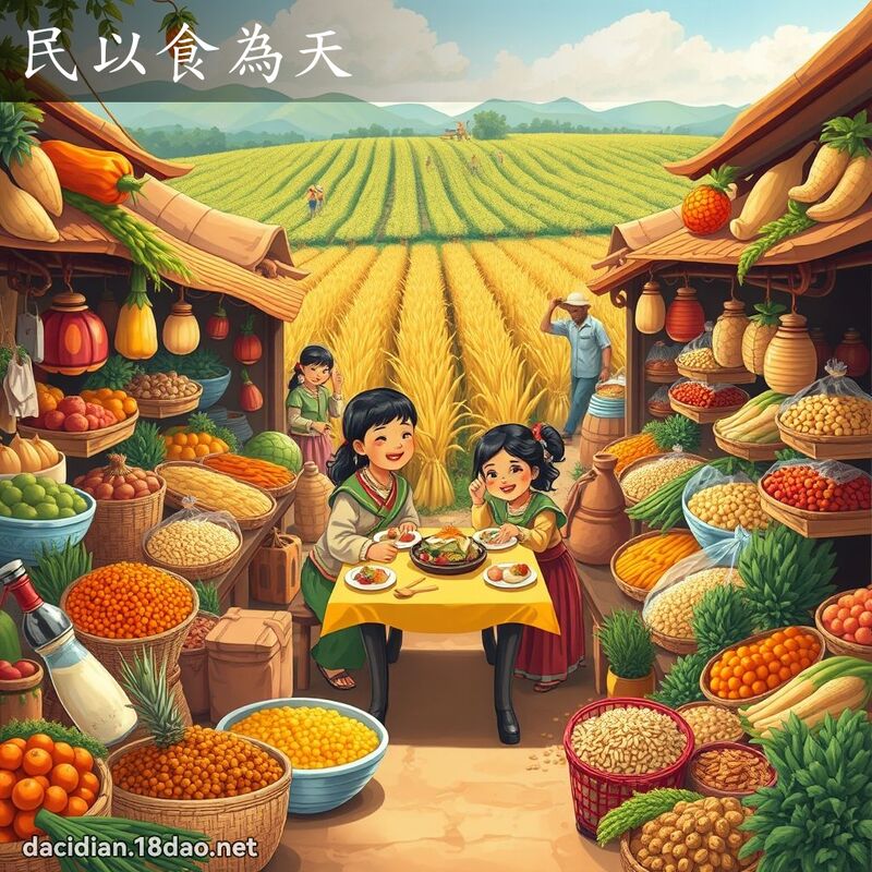 民以食為天 - 國語大辭典配圖