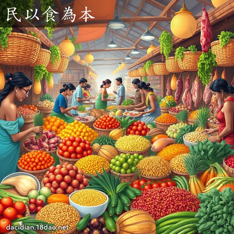 民以食为本 - 国语大辞典配图