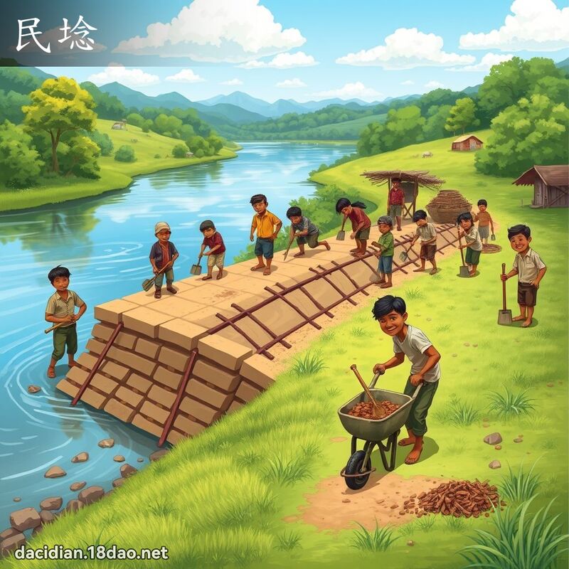 民埝 - 國語大辭典配圖
