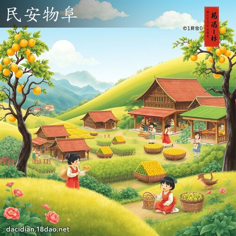 民安物阜 - 国语大辞典配图