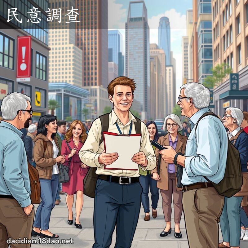 民意调查 - 国语大辞典配图
