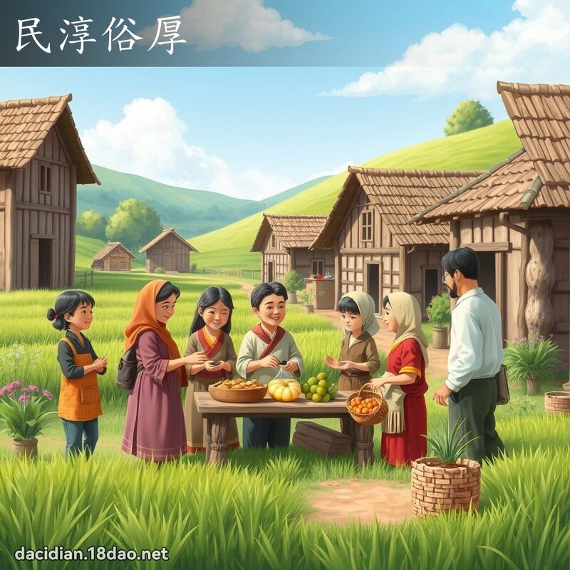 民淳俗厚 - 國語大辭典配圖