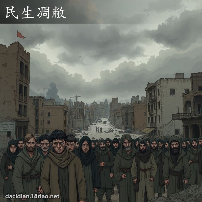 民生凋敝 - 国语大辞典配图