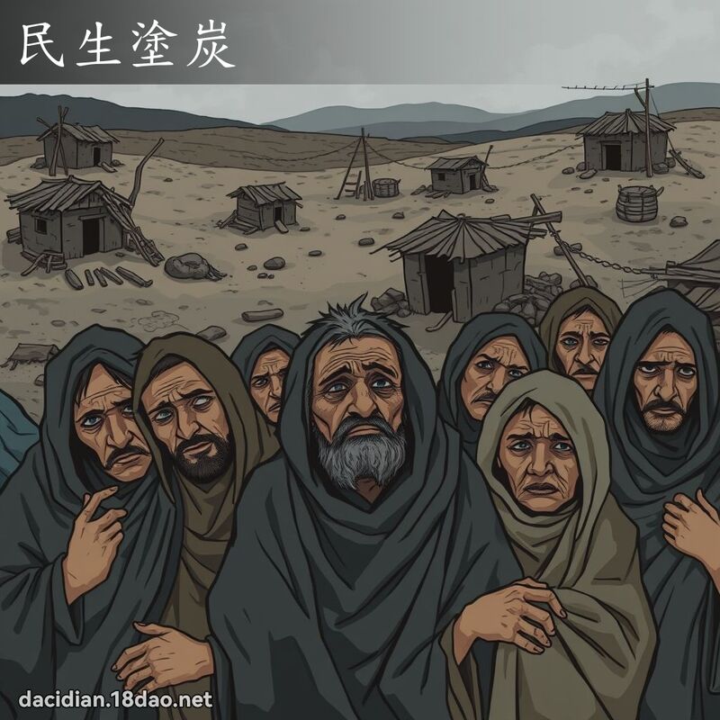民生塗炭 - 國語大辭典配圖