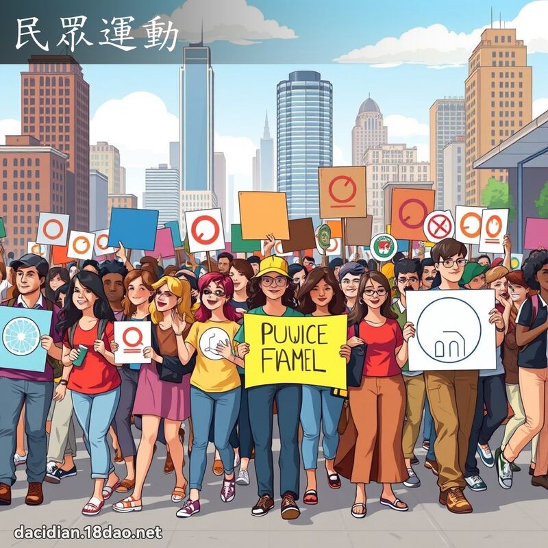 民眾运动 - 国语大辞典配图
