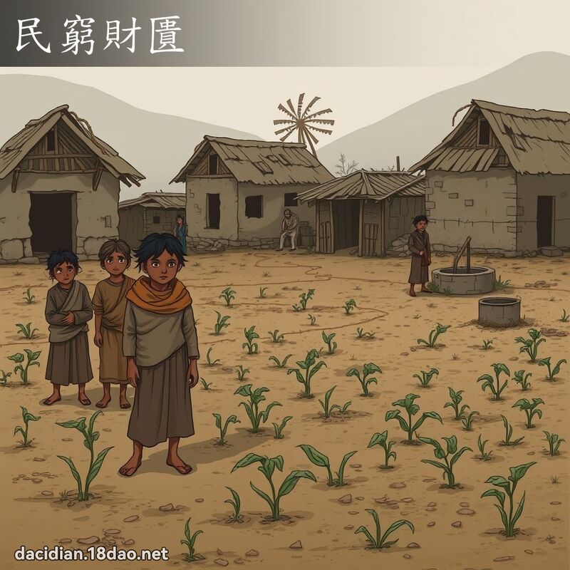 民窮財匱 - 國語大辭典配圖