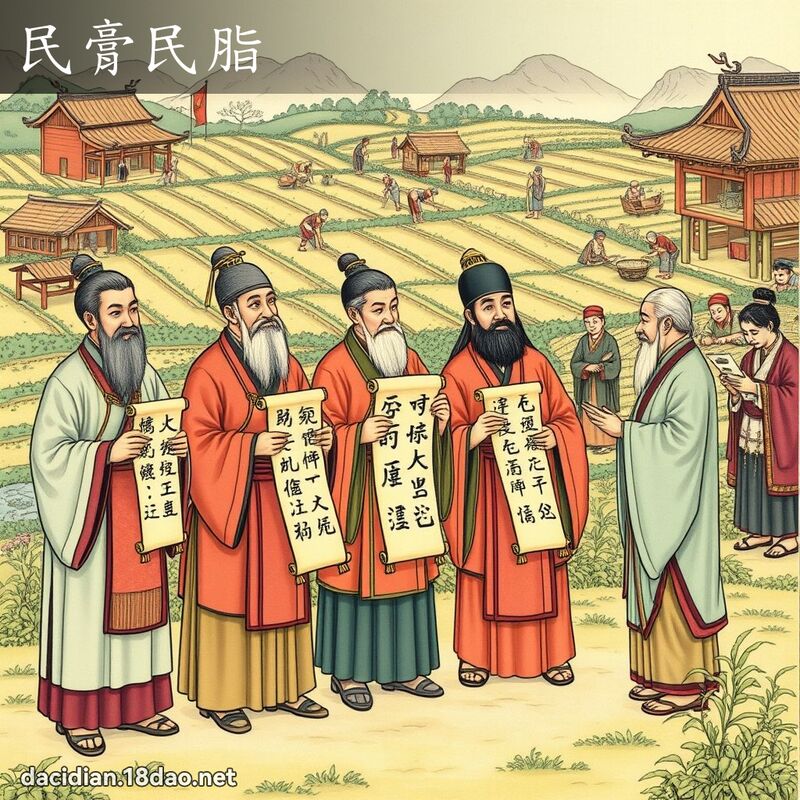 民膏民脂 - 国语大辞典配图