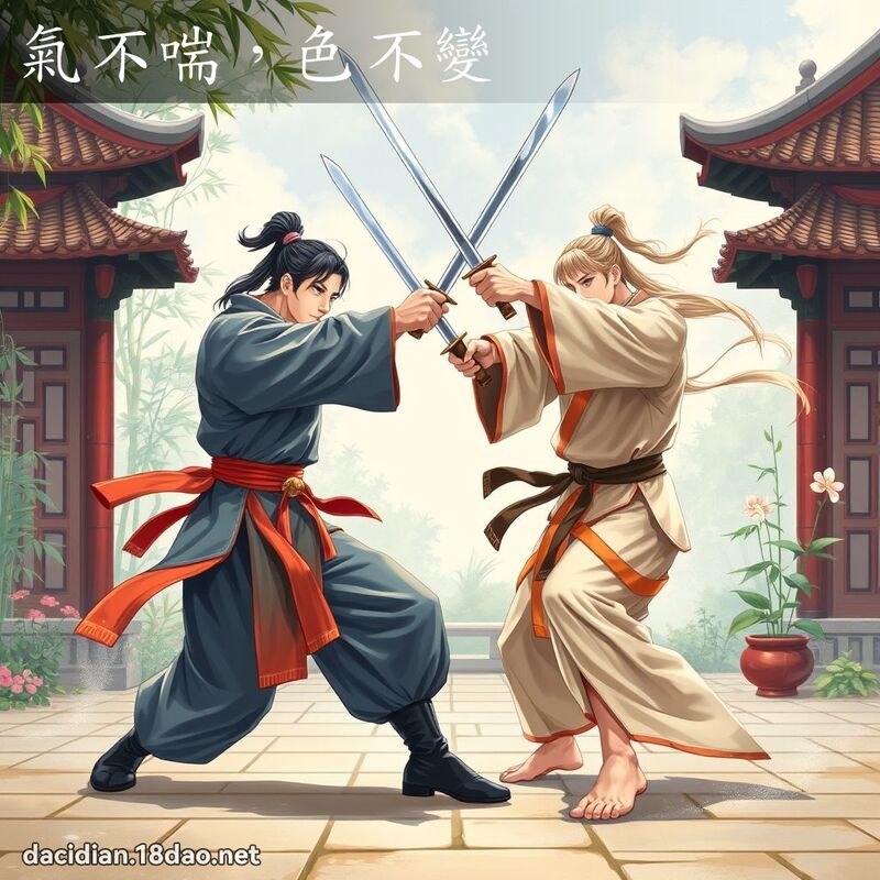 气不喘，色不变 - 国语大辞典配图