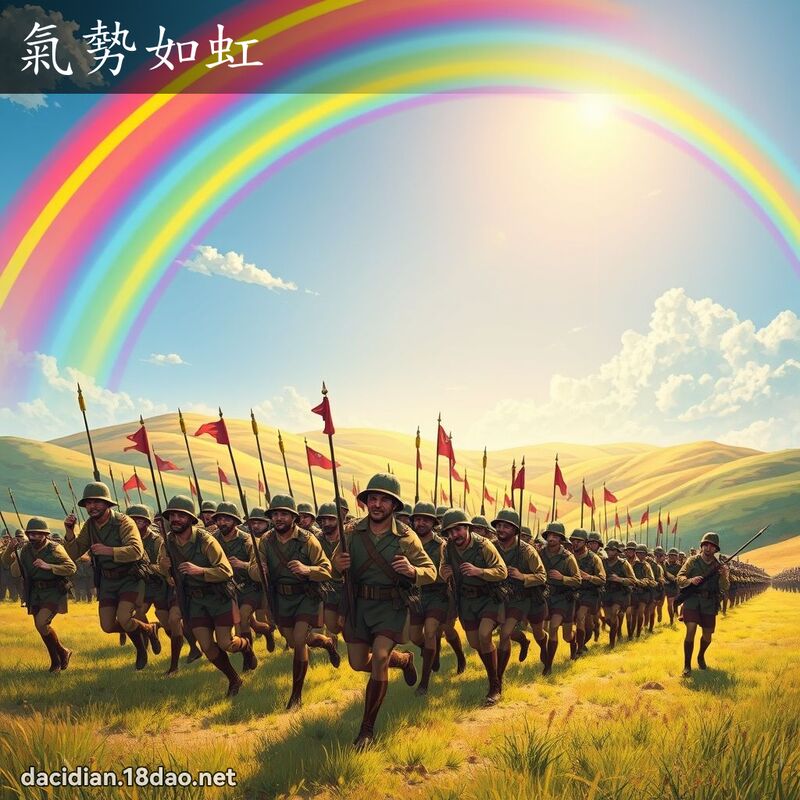 氣勢如虹 - 國語大辭典配圖