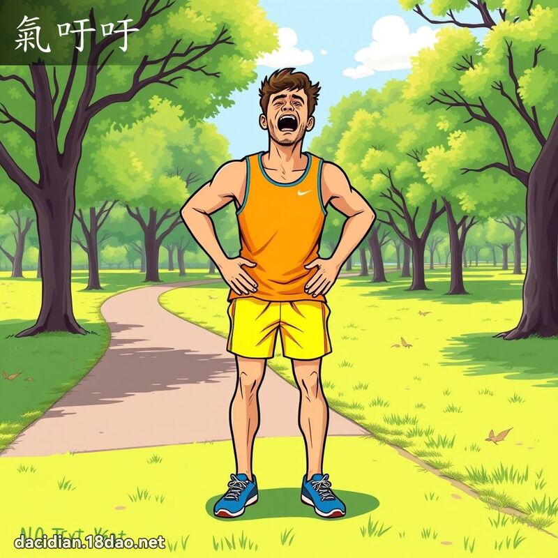 气吁吁 - 国语大辞典配图