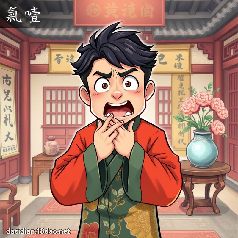 氣噎 - 國語大辭典配圖