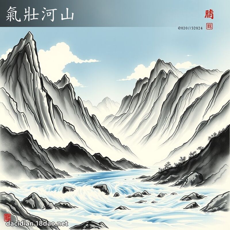 气壮河山 - 国语大辞典配图
