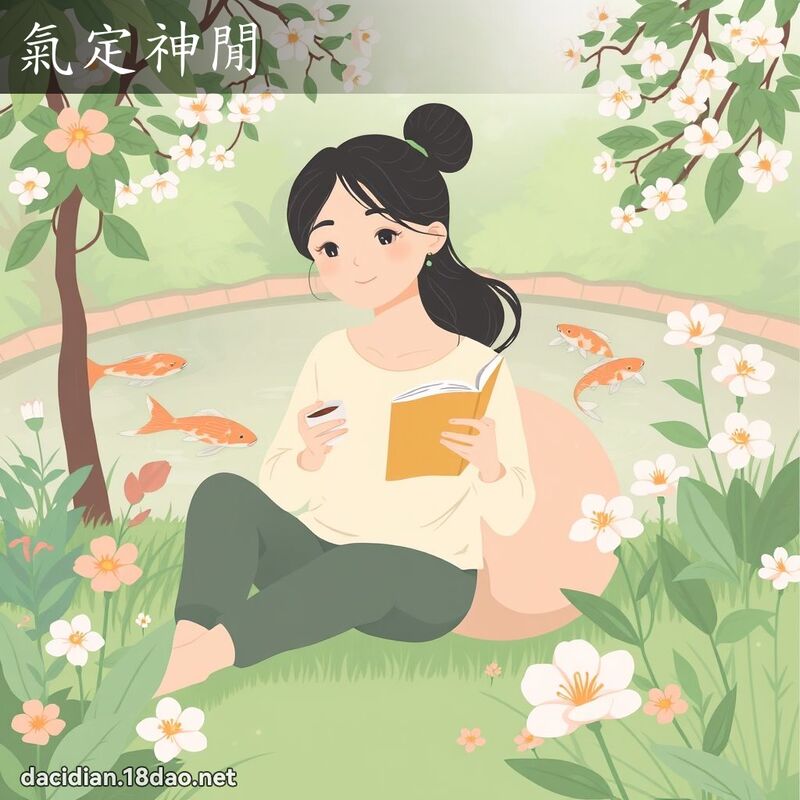 氣定神閒 - 國語大辭典配圖