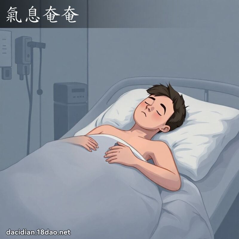 氣息奄奄 - 國語大辭典配圖