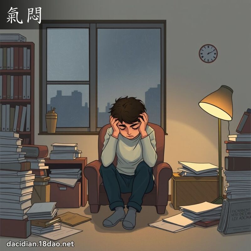 气闷 - 国语大辞典配图
