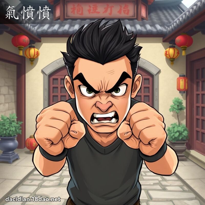 氣憤憤 - 國語大辭典配圖