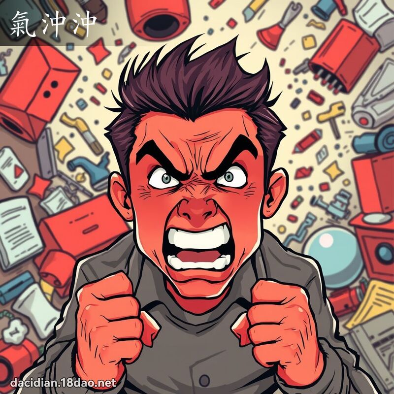 气冲冲 - 国语大辞典配图