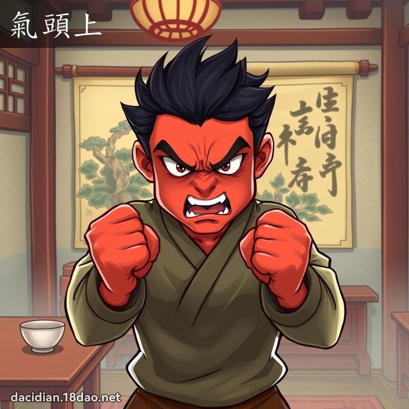 氣頭上 - 國語大辭典配圖