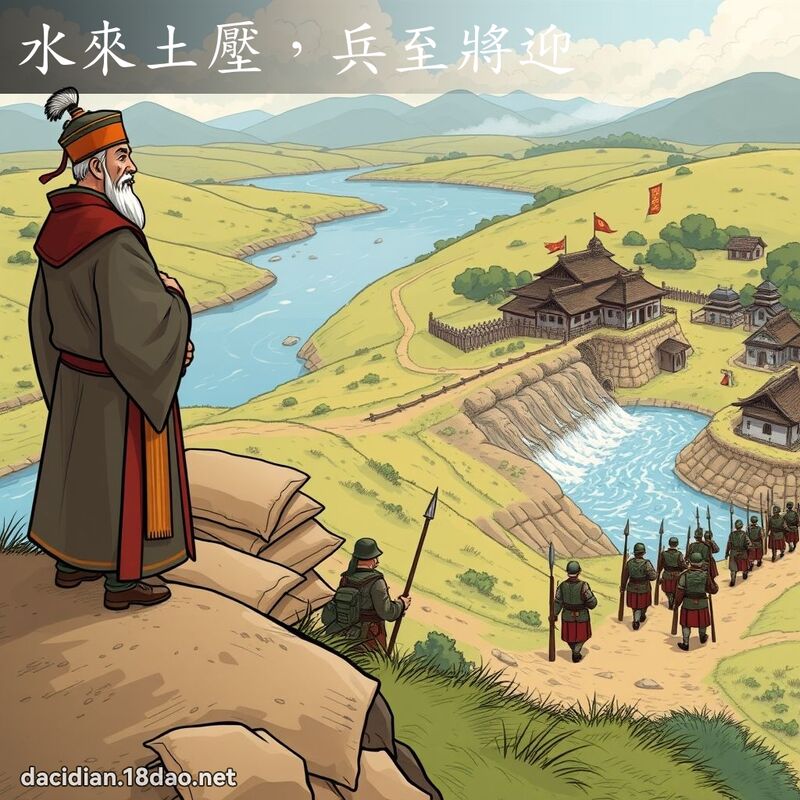 水來土壓，兵至將迎 - 國語大辭典配圖