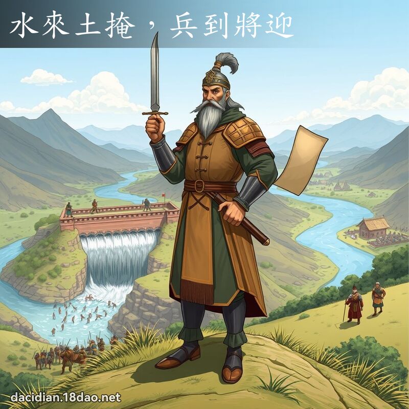 水來土掩，兵到將迎 - 國語大辭典配圖